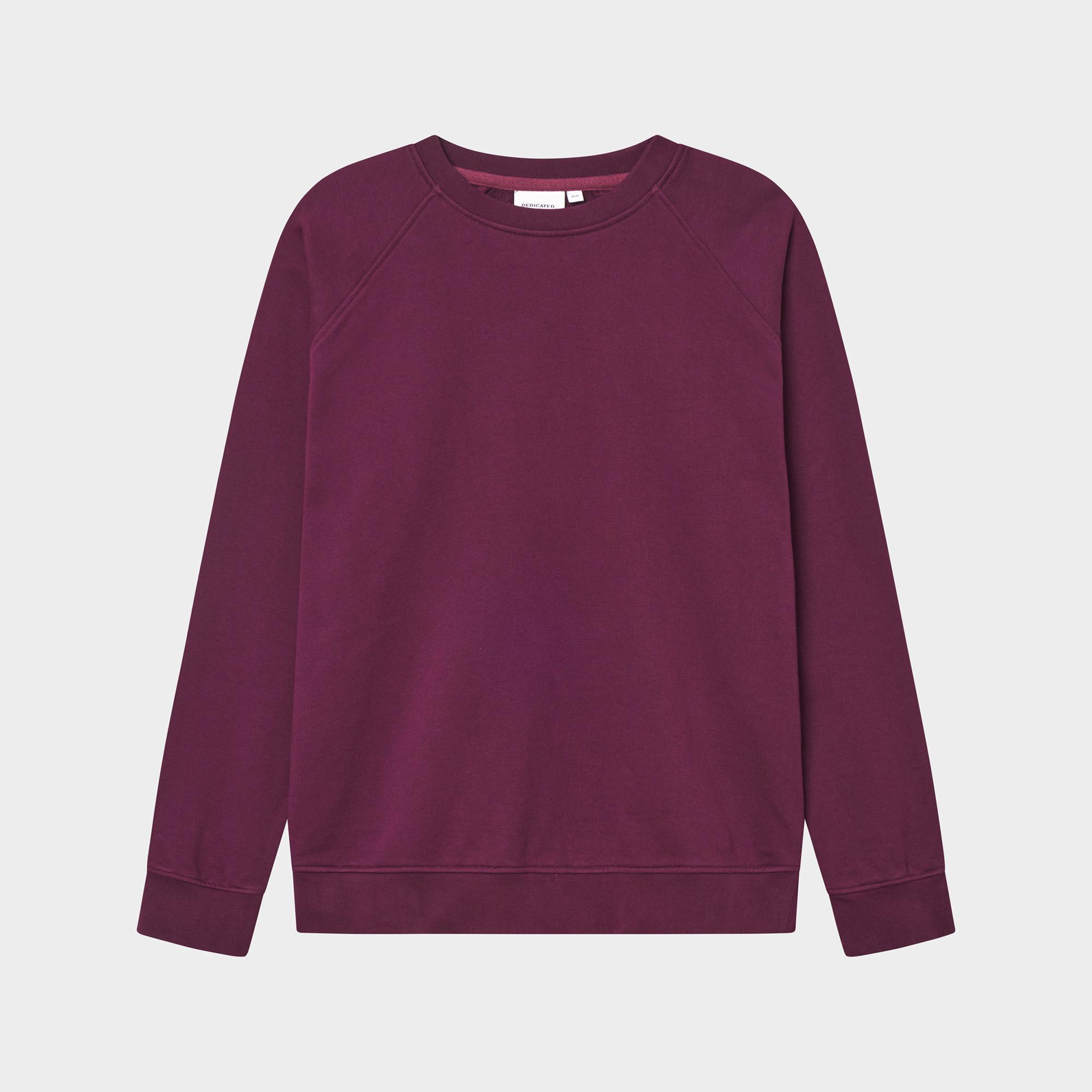 Dedicated Malmoe Base Fig Red  Sweatshirt Herren Crewneck beere